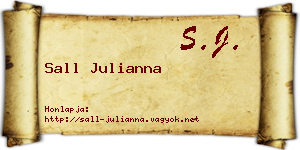 Sall Julianna névjegykártya